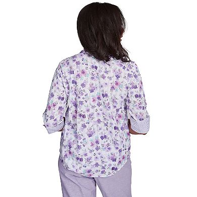 Women's Alfred Dunner Woven Button-Down Top