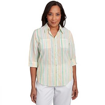 Women's Alfred Dunner Woven Button-Down Top