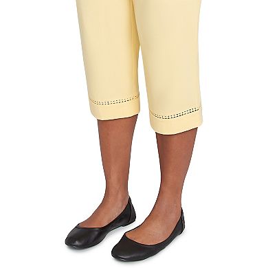 Women's Alfred Dunner Dotted Trim Capri Pants