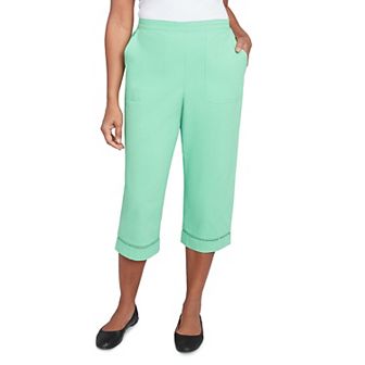 Women's Alfred Dunner Dotted Trim Capri Pants