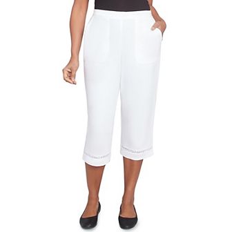 Women's Alfred Dunner Dotted Trim Capri Pants