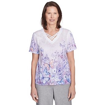 Women's Crisscross Butterfly Graphic Tee