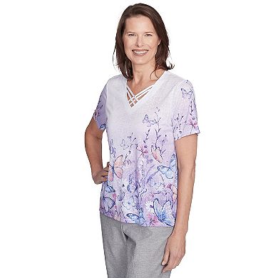 Women's Crisscross Butterfly Graphic Tee