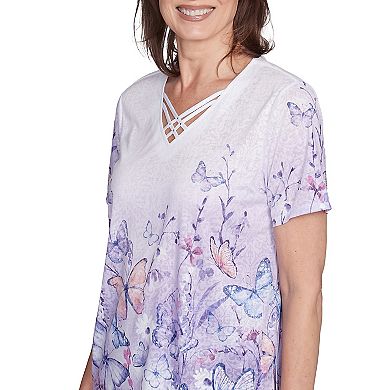 Women's Crisscross Butterfly Graphic Tee