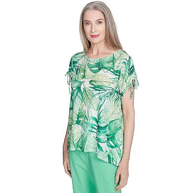 Women's Monotone Tropical Leaf Tee