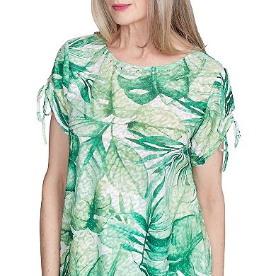 Women's Monotone Tropical Leaf Tee
