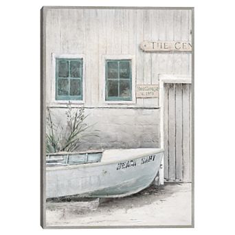 Masterpiece The Boathouse Framed Canvas Wall Art