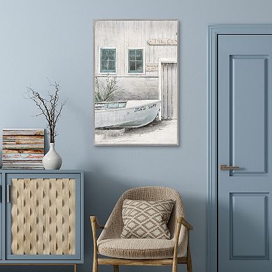 Masterpiece The Boathouse Framed Canvas Wall Art