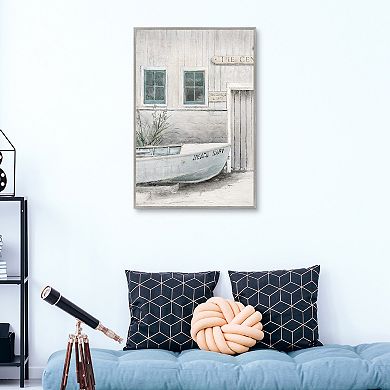 Masterpiece The Boathouse Framed Canvas Wall Art