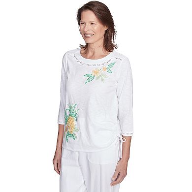 Women's Embroidered Pineapple Top