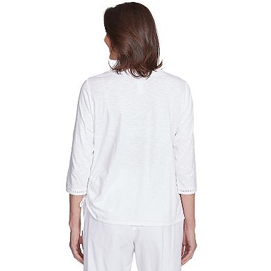 Women's Embroidered Pineapple Top