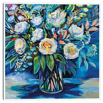 Masterpiece Feeling Blue II Framed Canvas Wall Art
