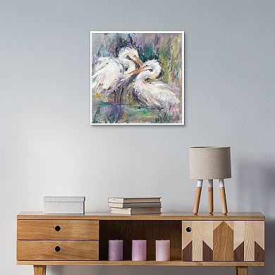 Masterpiece Twin Beaks Framed Canvas Wall Art