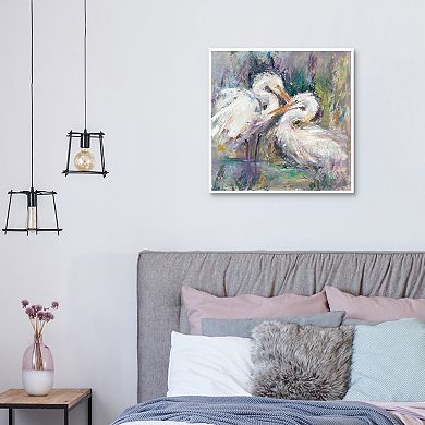 Masterpiece Twin Beaks Framed Canvas Wall Art