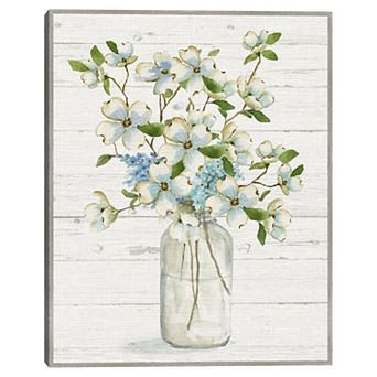 Masterpiece Dogwood Cluster I Framed Canvas Wall Art