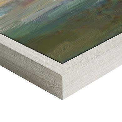 Masterpiece Twilight Sandpipers Framed Canvas Wall Art