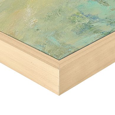 Masterpiece Blue Coastal Lagoon Framed Canvas Wall Art