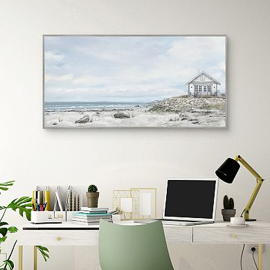 Masterpiece Cottage by the Sea Framed Canvas Wall Art