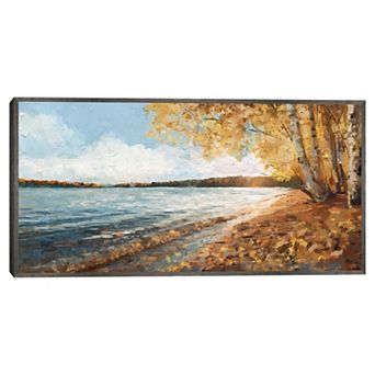 Masterpiece Lakeside Colors Framed Canvas Wall Art