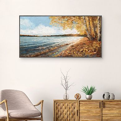 Masterpiece Lakeside Colors Framed Canvas Wall Art