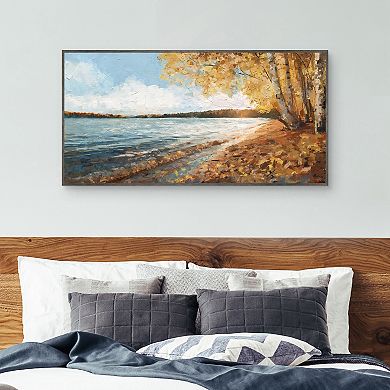 Masterpiece Lakeside Colors Framed Canvas Wall Art
