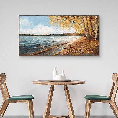 Masterpiece Lakeside Colors Framed Canvas Wall Art