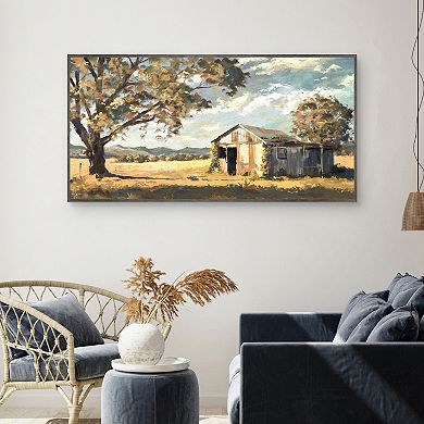 Masterpiece Our Barn in Autumn Framed Canvas Wall Art