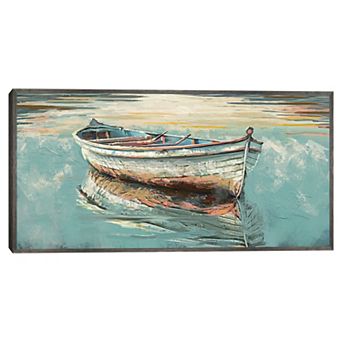 Masterpiece Rowing Reflections Framed Canvas Wall Art