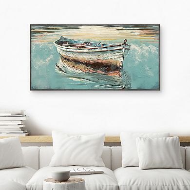 Masterpiece Rowing Reflections Framed Canvas Wall Art