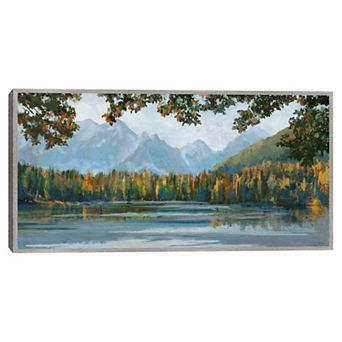 Masterpiece September Lake Framed Canvas Wall Art
