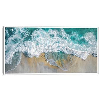 Masterpiece Tidal Impressions Panel Framed Canvas Wall Art