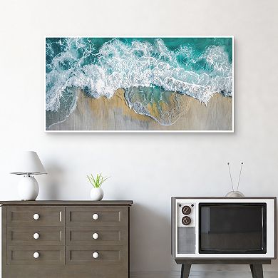 Masterpiece Tidal Impressions Panel Framed Canvas Wall Art