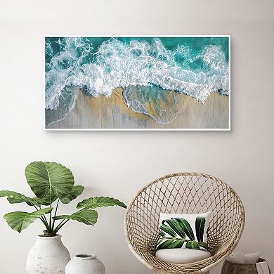 Masterpiece Tidal Impressions Panel Framed Canvas Wall Art