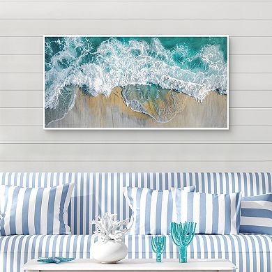 Masterpiece Tidal Impressions Panel Framed Canvas Wall Art