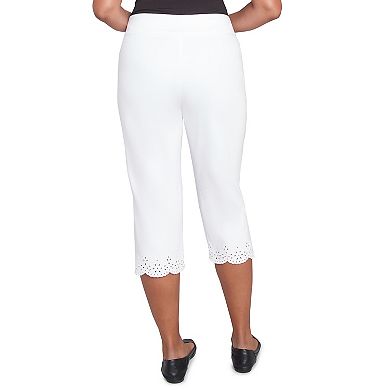 Women's Alfred Dunner Eyelet Cuff Capri Pants