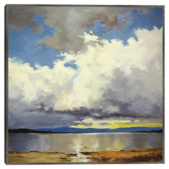 Masterpiece Mile High Lake Sky Framed Canvas Wall Art