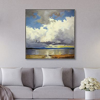 Masterpiece Mile High Lake Sky Framed Canvas Wall Art