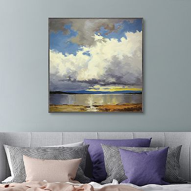 Masterpiece Mile High Lake Sky Framed Canvas Wall Art