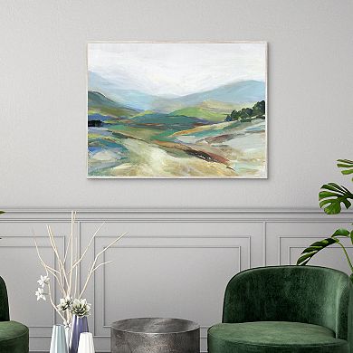 Masterpiece Misty Landscape Framed Canvas Wall Art