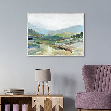 Masterpiece Misty Landscape Framed Canvas Wall Art