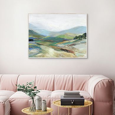 Masterpiece Misty Landscape Framed Canvas Wall Art