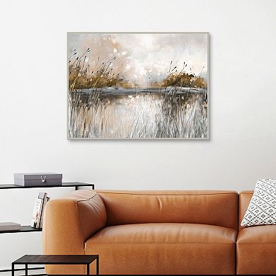 Masterpiece Honeybloom Lake Views Framed Canvas Wall Art
