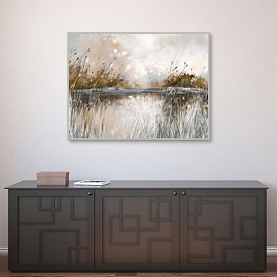 Masterpiece Honeybloom Lake Views Framed Canvas Wall Art