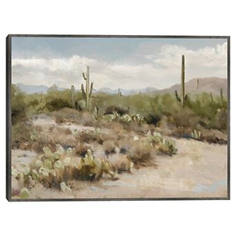 Masterpiece Desert View Framed Canvas Wall Art