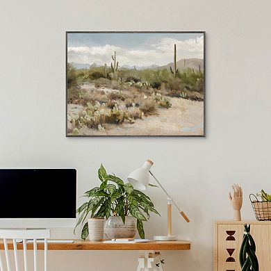 Masterpiece Desert View Framed Canvas Wall Art