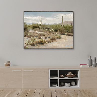 Masterpiece Desert View Framed Canvas Wall Art