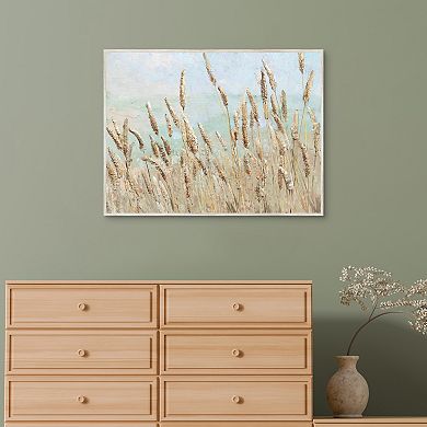 Masterpiece Wild Beach Reeds Framed Canvas Wall Art