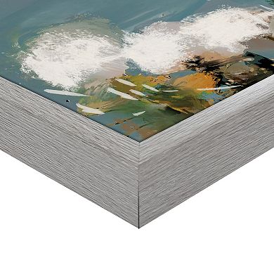 Masterpiece Winter Lake Portrait Framed Canvas Wall Art