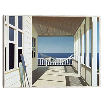 Masterpiece Porch Shadows Framed Canvas Wall Art