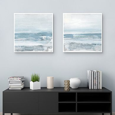 Masterpiece Soft Seas I & II Framed Canvas Wall Art Set